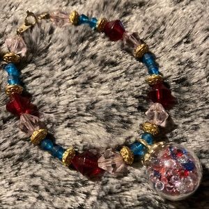 Swarovski Crystal filled faceted Glass Bracelet